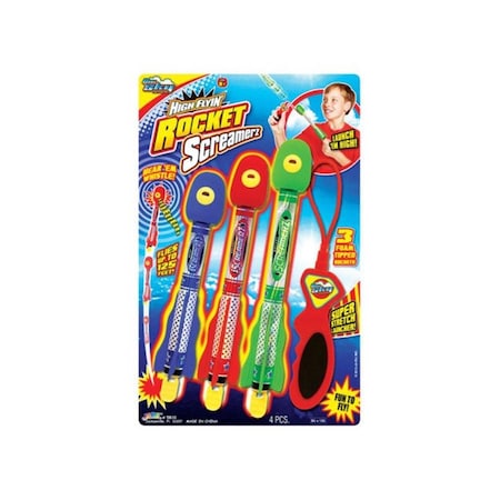 Ja-Ru 5810 Assorted Plastic Rocket Screamer, 12PK JA4113